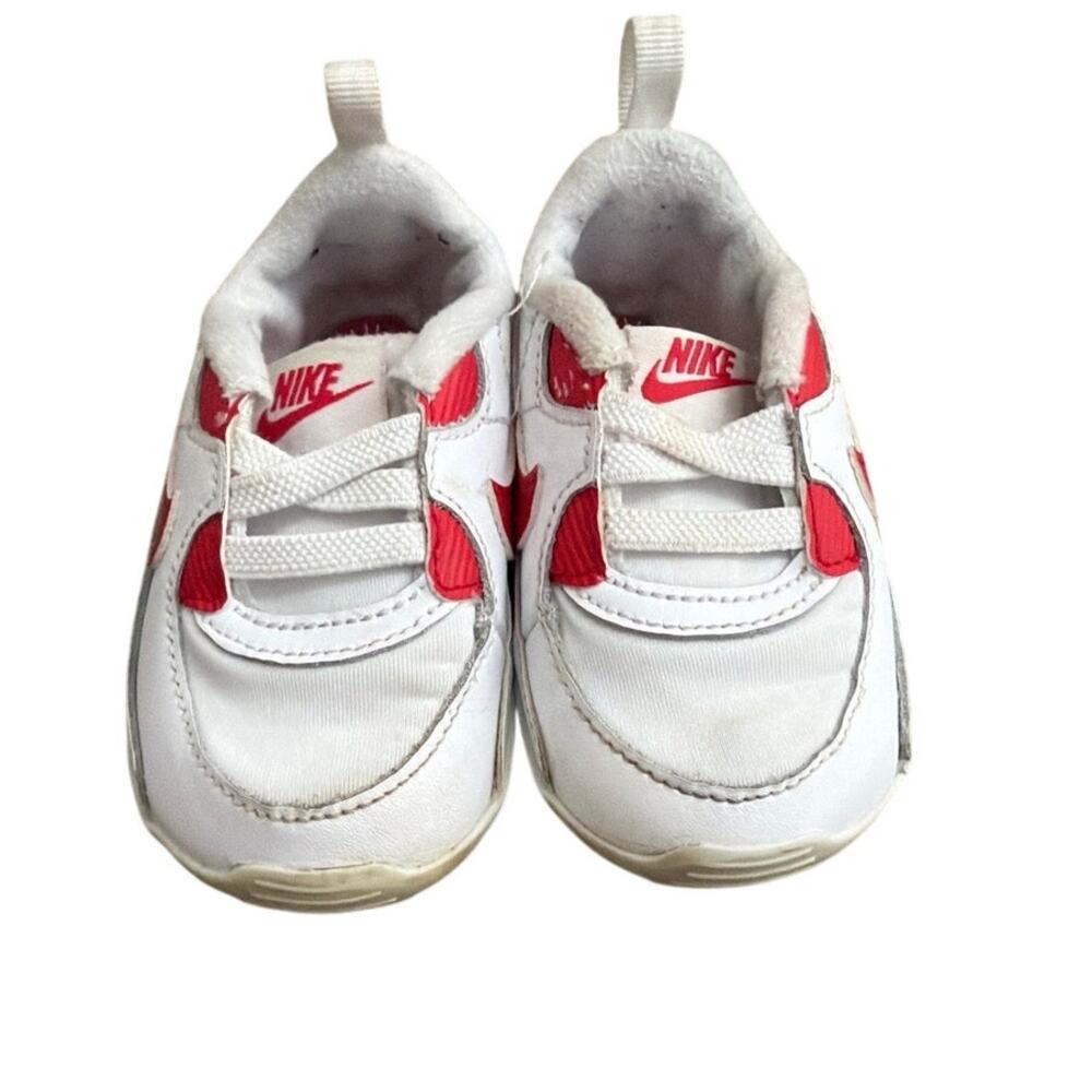 Nike Air Max 90 Crib CB 'White Hyper Red' infant booties size 4C